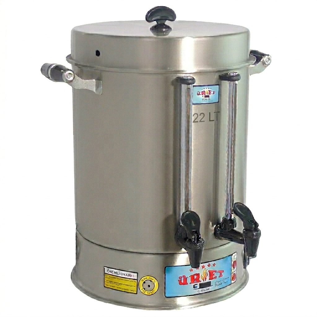Üret ICM 250 22 Litre 250 Bardak Kapasiteli Elegance Çay Makinesi Paslanmaz Çelik